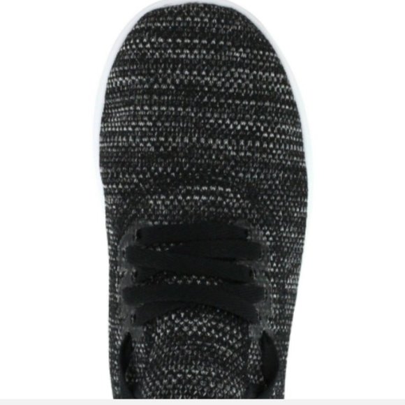 ATHLETIC WORKS Sneakers Womens Black White Comfort Trainers Memory Foam Shoes - Picture 4 of 7